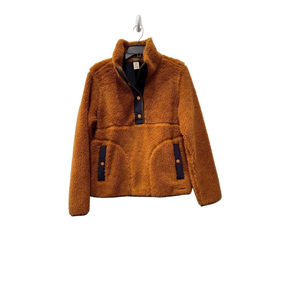 New L.L. Bean Women's Medium Shearling Fleece Pullover Jacket/ Sweater